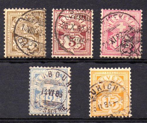Suiza Año 1882 Nº 58/62 (o)